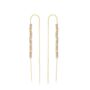 Sterling Silver Dorica Chain Bead Drop Earring, thumbnail 2 of 8