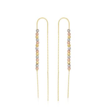 Sterling Silver Dorica Chain Bead Drop Earring, 2 of 8