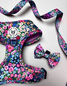 Candy Floral Adjustable Padded Dog Harness, 4 of 10