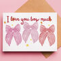 Ribbon Bows Valentine Card, thumbnail 1 of 2