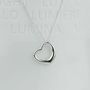 Solid Silver Open Heart Necklace, thumbnail 1 of 4