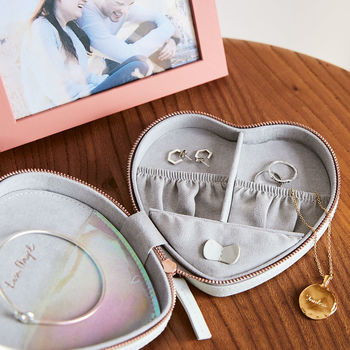 Personalised Heart Travel Jewellery Case, 3 of 11