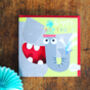 Laser Cut Elephant Birthday Card, thumbnail 3 of 5