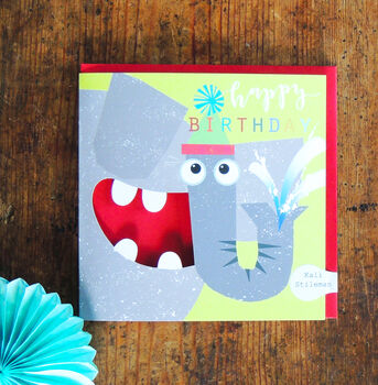 Laser Cut Elephant Birthday Card, 3 of 5