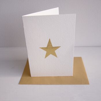 Handmade Gold Leaf Star Birthday Card, 4 of 6