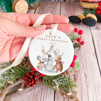Personalised Baby’s First Christmas Ceramic Ornament, 6 of 7