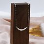 Sterling Silver Genuine Pearl Bar Necklace, thumbnail 1 of 12
