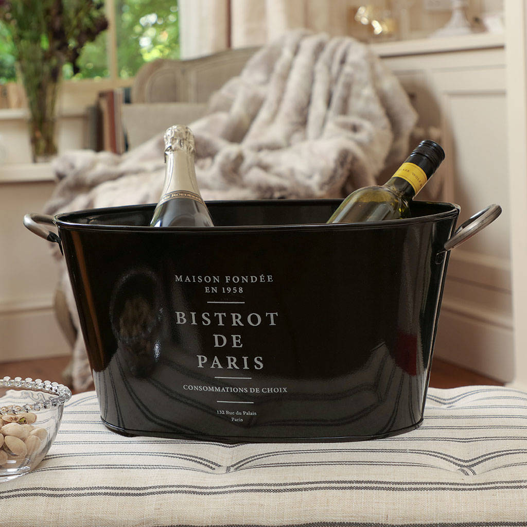 parisian bistrot large midnight wine ice cooler by dibor