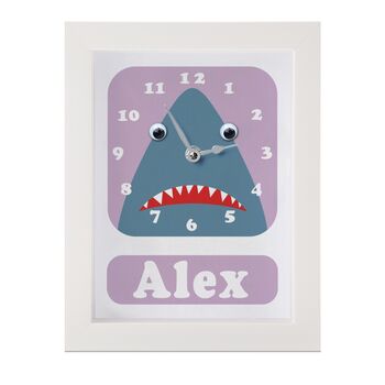 Personalised Children's Shark Clock, 9 of 9