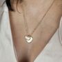18ct Gold Vermeil Plated Mini Initials Date Necklace, thumbnail 2 of 6