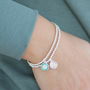 Personalised Birthstone Disc Stretch Bracelet, thumbnail 1 of 7