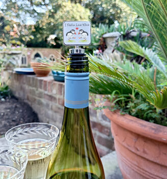 Puffin Bottle Stopper | I Puffin Love Wine, 4 of 5