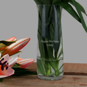 Personalised Engraved Birthday Vase, 2 of 3