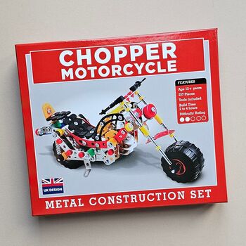 Chopper Motorcycle Metal Construction Set, 3 of 4