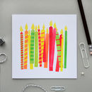 birthday candles card by fiona clabon illustration | notonthehighstreet.com