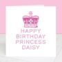 Little Princess Personalised Birthday Card, thumbnail 3 of 4