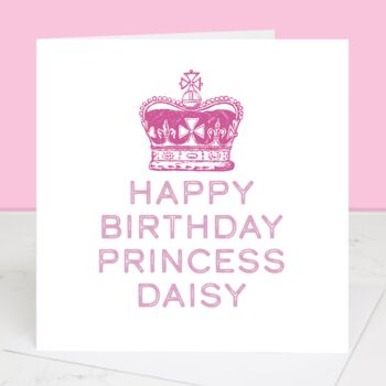 Little Princess Personalised Birthday Card, 3 of 4