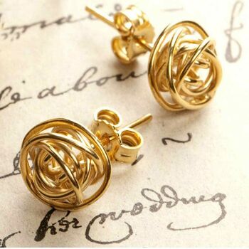 Gold Nest Ball Pendant Necklace, 2 of 4