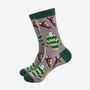 Men's Bamboo Socks Grey Green Rugby, thumbnail 2 of 5