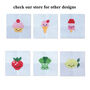 Kawaii Lemon Mini Cross Stitch Kit, thumbnail 5 of 9
