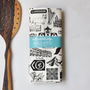 Wales Illustrated Black And White Cotton Apron, thumbnail 5 of 9