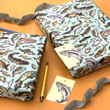Freshwater Fish Species Wrapping Paper Set, 5 of 12