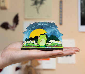 Personalised No Flowers Without Rain Pop Out Card, 4 of 7