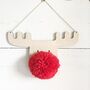 Wall Hanging Reindeer With A Pom Pom Nose, thumbnail 2 of 6