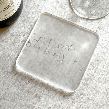 Personalised Childs Writing Printed Coaster, 3 of 6