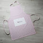 Personalised Adult Pink Stripe Apron, thumbnail 3 of 6