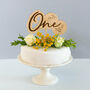 Age Cake Topper With Floral Design, thumbnail 2 of 3