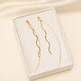 Rippling Spiral Long Drop Earrings In A Box, thumbnail 3 of 5