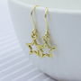 Gold Plated Star Earrings, thumbnail 8 of 10