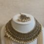 Indian Antique Gold Plated Pearl Mala Set, thumbnail 7 of 9