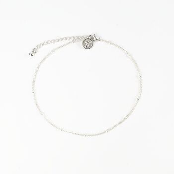 Lovina Bobble Chain Silver Plated Anklet, 3 of 4