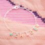 Enamel Letter Charm Personalised Bracelet, thumbnail 2 of 7
