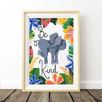 Elephant Be Kind Kids Print, 4 of 11