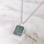 The Rectangle Aquamarine Necklace, Silver, thumbnail 2 of 7