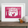 New Baby Christening Papercut Gift In Mount, thumbnail 1 of 4