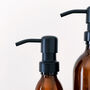 Refillable Amber Bottle With Choice Of Metal Pump Colour, thumbnail 9 of 10
