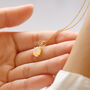 October Birthstone Genuine Fire Opal Necklace, thumbnail 2 of 10
