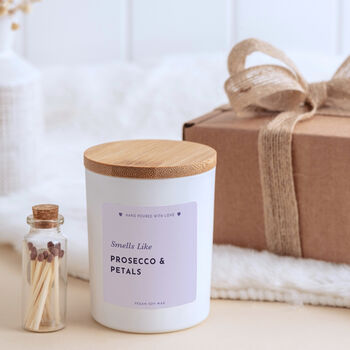 Prosecco And Petals Soy Wax Candle Gift, 4 of 6