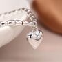 Puff Heart Bracelet With Heart Charm, thumbnail 2 of 9
