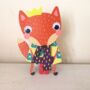 4th Birthday Card Sweet Fox With Wobbly Head And Eyes, thumbnail 1 of 2