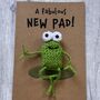 Frog Crochet New Home Housewarming Card Handmade, thumbnail 6 of 12
