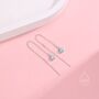 Tiny Green Opal Coin Ear Threader Earrings, thumbnail 6 of 10
