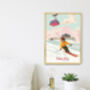 Saas Fee Switzerland Ski Resort Travel Poster Art Print, thumbnail 3 of 8