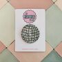 Large Disco Ball Glitter Resin Hair Clip / Retro Party Barrette / Oversized Silver Mirror Resin Slide / New Year's Eve Styling Accessory, thumbnail 1 of 7