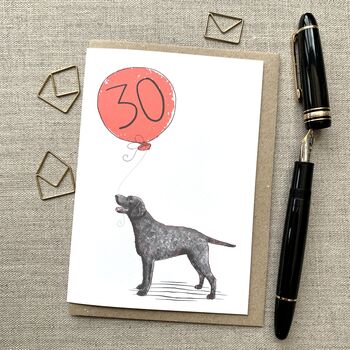 Personalised Curly Coated Retriever Birthday Card, 2 of 5