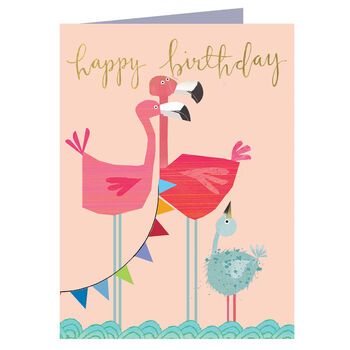 Happy Birthday Flamingo Mini Card, 2 of 5
